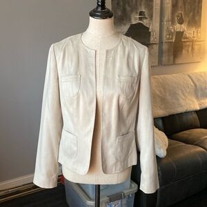 Talbots No Collar Blazer Style Jacket